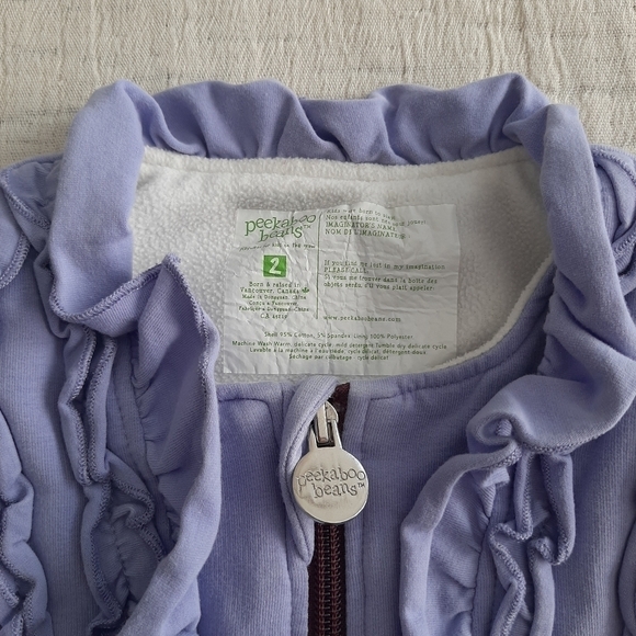 𝅺Peekaboo Beans Frill Seeker Fleece Lined Vest size 2 - Picture 3 of 7